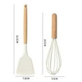 thumbnail image 2 of Silicone Cooking Utensils | Wooden Handle, Non-Stick Cookware Heat Resistant Kitchen Utensil, 2 of 5