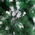 thumbnail image 4 of Anhility White Artificial Christmas Ball Stems for Christmas Tree Hanging Decoration, 11.81x5.9 in Christmas Ball Picks for Christmas Decor DIY Crafts Flower Wreath Mantle Fireplace Home Decor, 4 of 6