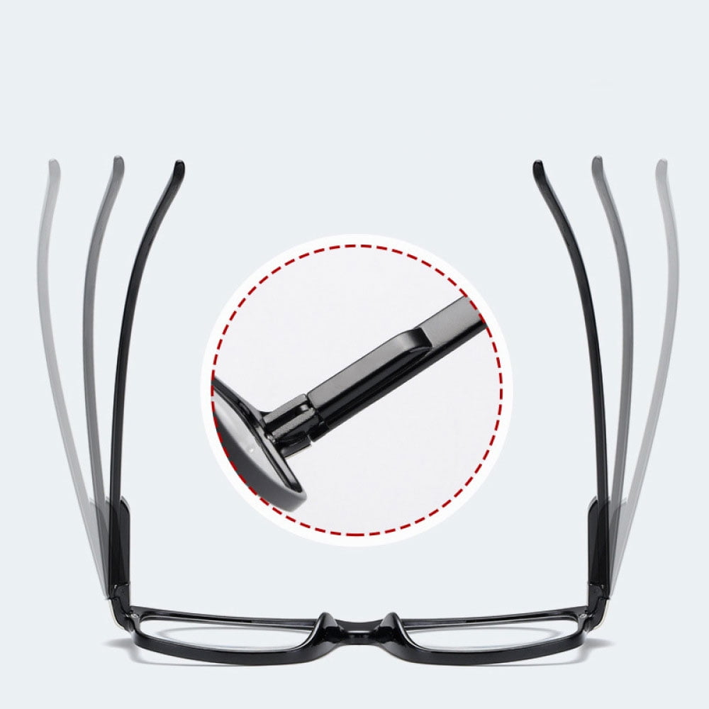3 Pairs of Retro Lightweight Presbyopic Glasses +3.00, Spring Hinge Rectangular Black Reading Glasses 3.00 for men and women