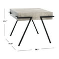 thumbnail image 5 of SAFAVIEH Jett Mid-Century Modern Square Accent Table, Light Grey/Black, 5 of 7