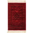 thumbnail image 1 of Unique Loom Tekke Tapis Zone Torkaman Surteint 2' x 3' Rectangle Rouge/noir, 1 of 1