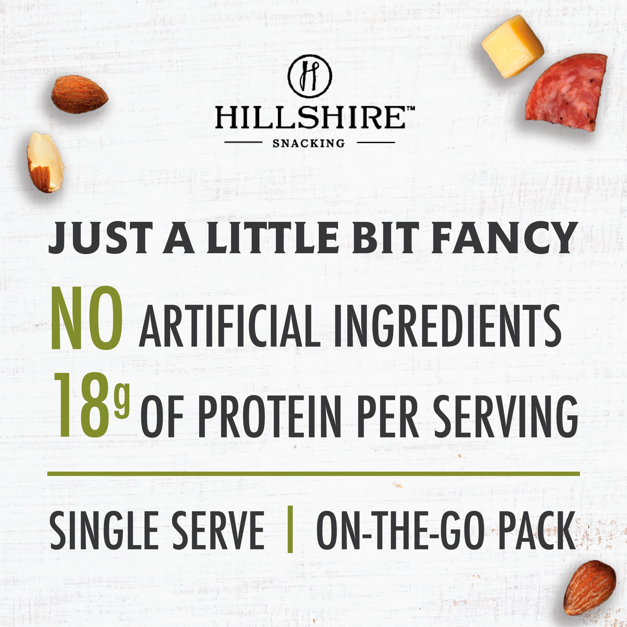 Hillshire Snacking Sliced Refrigerated Snack Boxes, 2.8 oz, Protein Bistro Bites, Genoa Salami, Gouda Cheese & Salted Almonds, Snack Pack