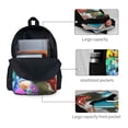 thumbnail image 3 of Lsque Pikmin Pattern Adult Backpack – Durable & Lightweight PU Canvas Storage Bag , 15” Laptop Compartment, and Multiple Pockets, 3 of 7