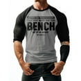 thumbnail image 2 of GYMISH RAGLAN Created Equal Bench Workout Gym T-Shirt – Funny Gym Shirt for Men, Weightlifting Tee, Powerlifting & Fitness Apparel, 2 of 6