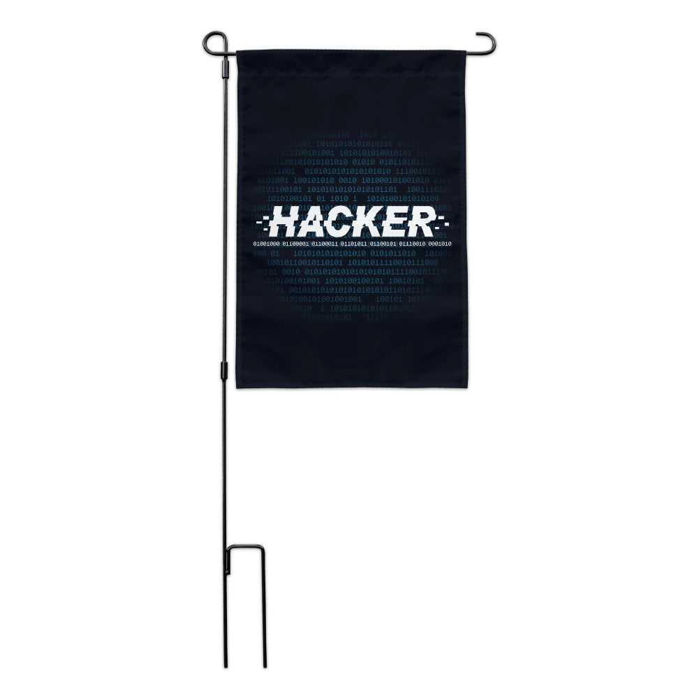 Hacker Binary Code Geek Nerd Garden Yard Flag