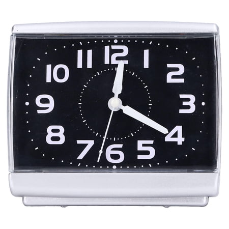 BIMZUC Square Silent Alarm Clock – Quiet, Battery‑Powered Desktop Timepiece for Bedroom, Office, and Gift