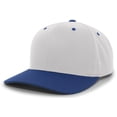 thumbnail image 2 of Pacific Headwear Cotton-Poly Hook-And-Loop Adjustable Cap 302C Silver/Royal Os, 2 of 2