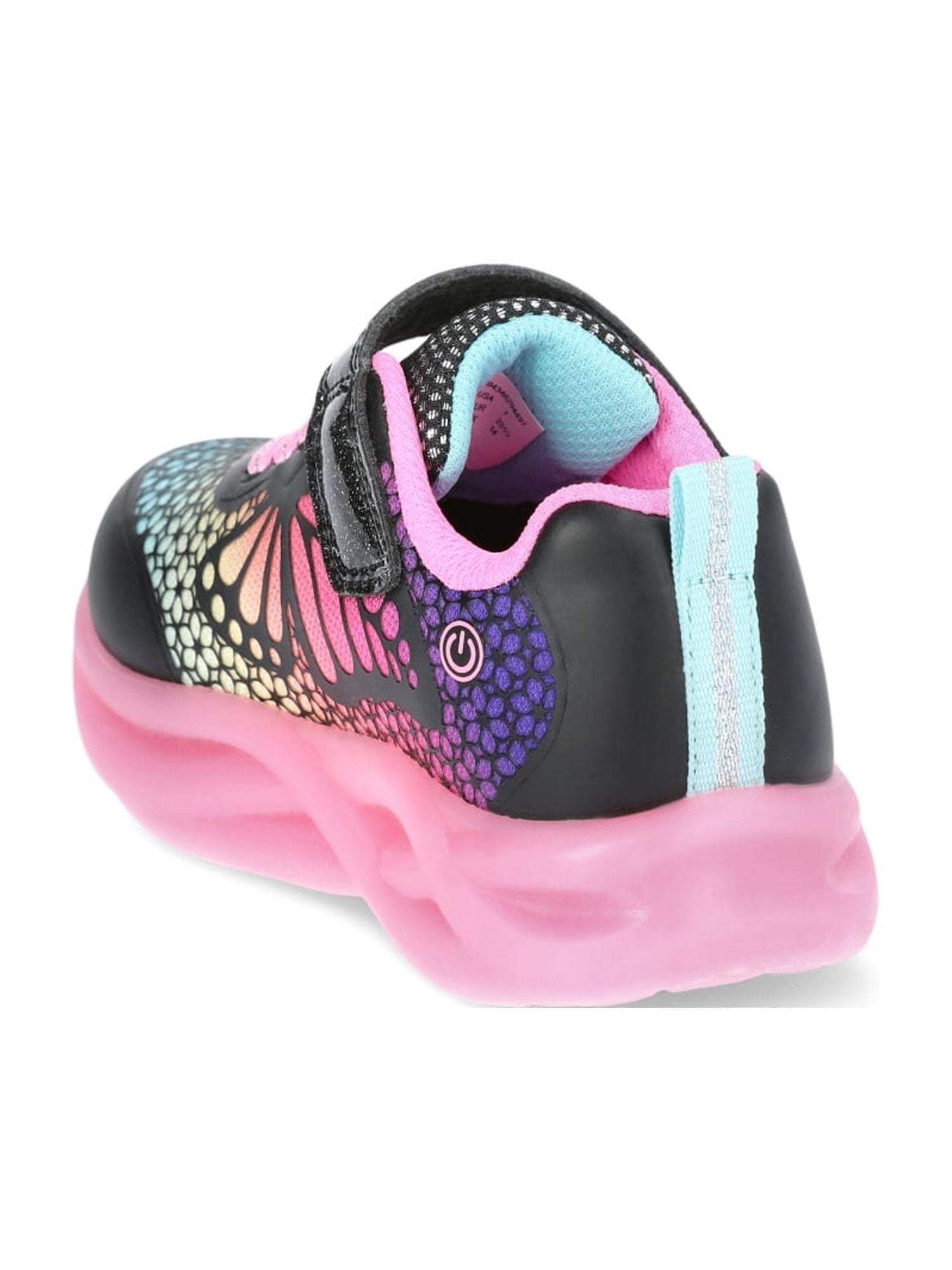 Athletic Works Toddler Girl Butterfly Light Up Sneakers with On/Off Power Button