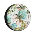 thumbnail image 1 of Fotbe Watercolor Palm Tree Funda de Llanta de Repuesto con Estampado, Engrosada, Ajuste Universal para Jeep, Remolque, RV, SUV, Camión-17 inch, 1 of 6