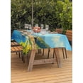 thumbnail image 4 of Rectangle Outdoor Tablecloth With Umbrella Hole And Zipper– Tropical Ocean Lemon Waterproof Patio Table Cover for Party, Picnic, Backyard, 60"x120" , Home Sweet Home, 4 of 8