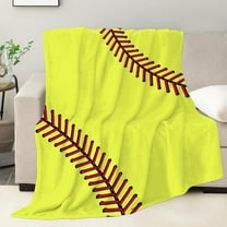 Softball Blanket for Girls, Softball Gifts for Team Girls 8 9 10 11 12 Years Old Softball Lovers, Kids Adults Sport Softball Print Throw Blanket - Softball 60x80 Inch