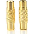 thumbnail image 3 of Professional Metal Rca Female To Female Coupler Adapter Gold Plated Rca A/V Joiner Gender Changer Video Audio Coupler Converter (2 Pack), 3 of 5