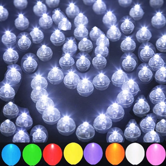100 luces LED para globos, mini luces redondas, impermeables, de larga duración, para globos, linternas de papel, huevos de Pascua y fiestas de cumpleaños.