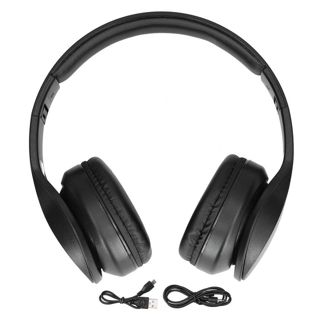 Auriculares inalámbricos Bluetooth OY712 con cable de audio de 3,5 mm y micrófono plegable.