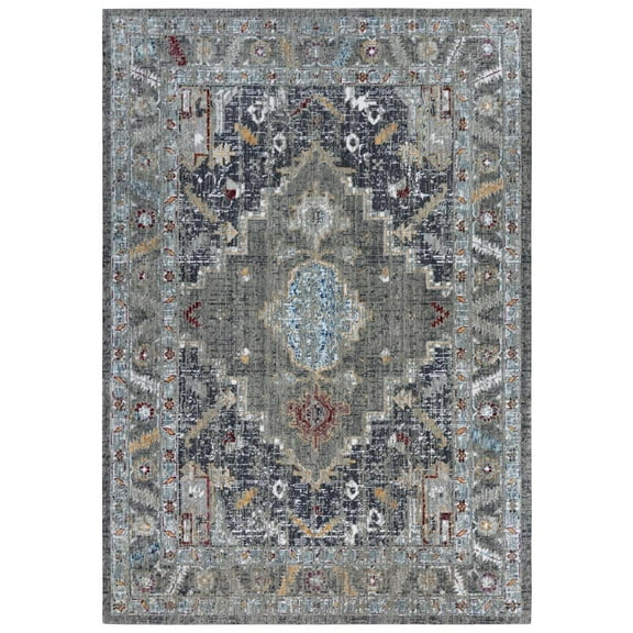 Alora Decor Sanction 8' x 10' Gray/Grey/Multi Color Power-Loomed Area Rug