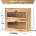 thumbnail image 4 of Bread Box Sunhoo, recipiente de madera para almacenamiento de pan, 2 capas, 4 of 7