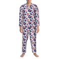 thumbnail image 3 of Naloa record rock music Skull Men’s Pajamas Set - Long Sleeve Button Down Sleep Shirt and Pajama Bottoms Sleepwear Set-X-Large, 3 of 7