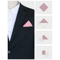 thumbnail image 3 of INSPIRE CHIC Men's Leaves Pocket Square Embroidered Handkerchiefs with Trim Pink One Size, 3 of 4