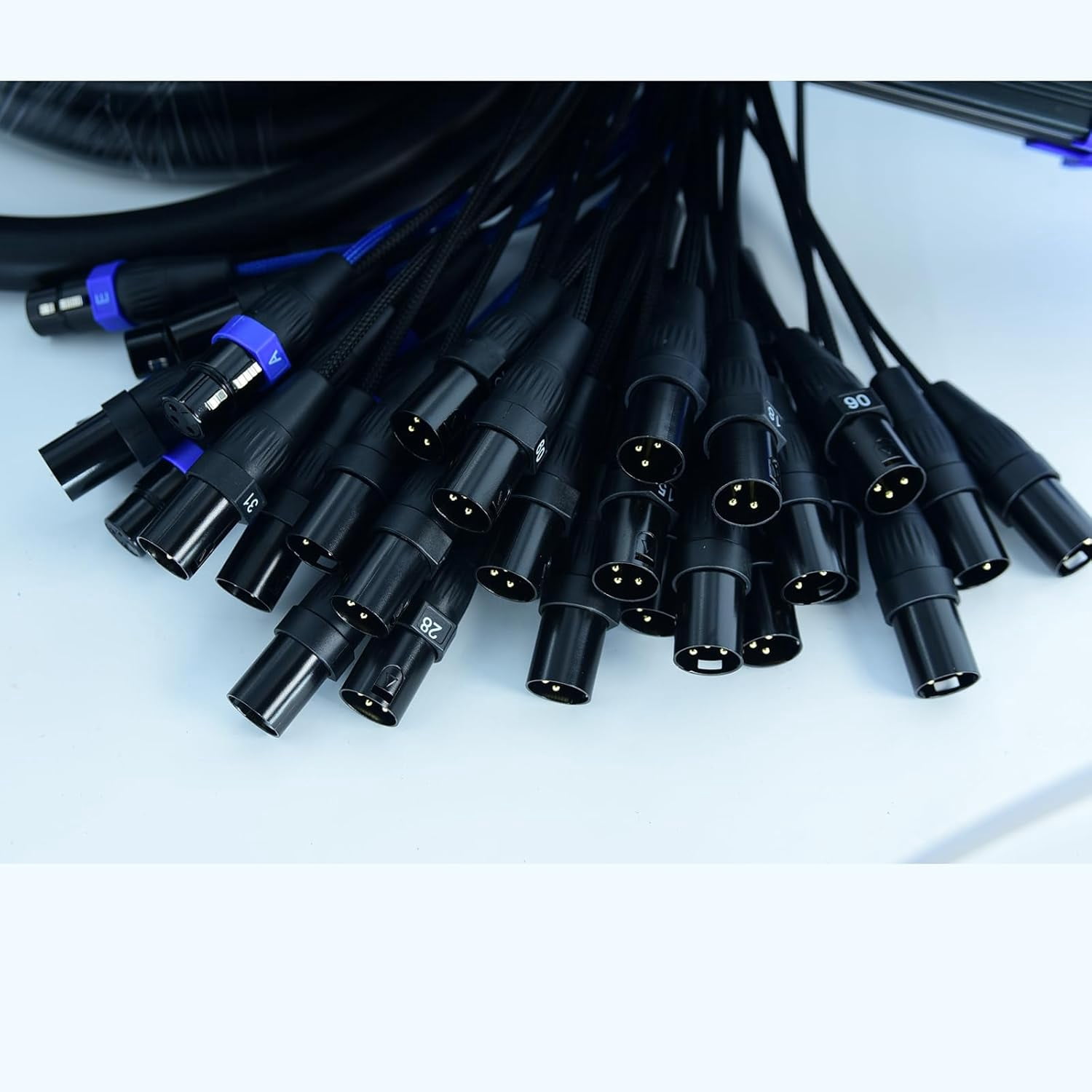 Arklove 32 Send Female 8 Return Male 40-Channel Low Profil XLR 1/4" TRS Send Sub Combo Splitter Snake Cable