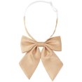 thumbnail image 1 of INSPIRE CHIC Corbatas Metálicas Brillantes para Mujeres, Corbatas Sólidas Preatadas, Lindos Lazos Color Marrón Claro Talla Única, 1 of 6