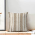 thumbnail image 3 of Brown Tan Outdoor Pillow Covers 18 x 18 Inch,Fall Boho Polka Dots Striped Decor Throw Pillows for Couch Bed,Geometric Farmhouse Decorative Pillowcase Linen Cushion Cover Set of 2, 3 of 6