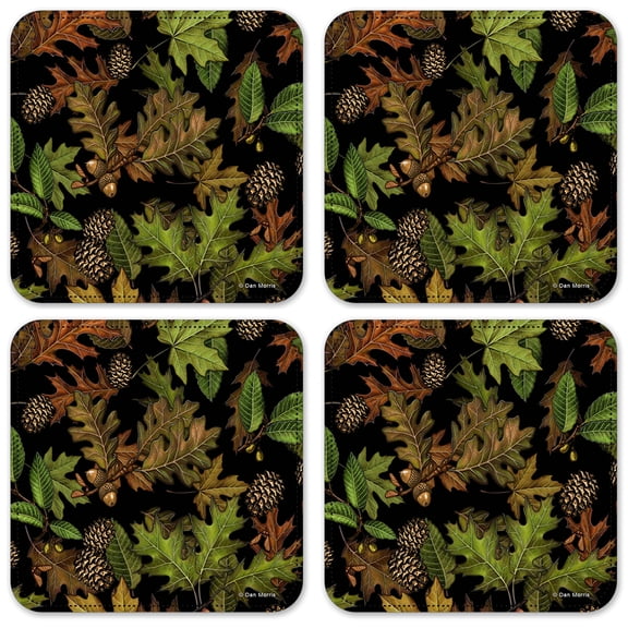 Vinyl Drink Coasters - Set of 4 - Fall Leaves - Image by Dan Morris