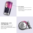 thumbnail image 2 of SKYSONIC Wolf Tumbler Stainless Steel Double Wall Vacuum Reusable Insulated Mug with Straw and Built-in Coaste for Cold and Hot Beverages, 12oz, 2 of 7