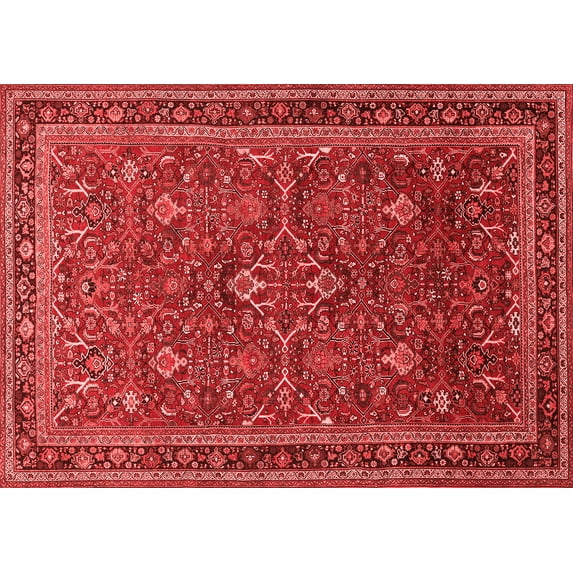 Ahgly Company Indoor Rectangle Persian Red Traditional Area Rugs, 2' x 5'