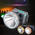 thumbnail image 2 of Faro LED de luz fuerte, batería de litio, recargable, linterna de cabeza de largo alcance, para pesca al aire libre, hogar, exterior, 2 of 4