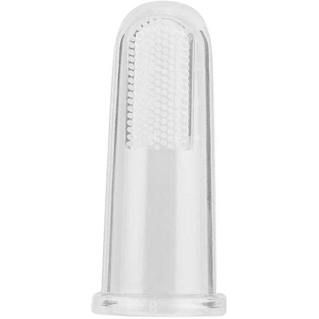 Baby Finger Toothbrush,transparent Food Grade Silicone Teeth Cleaner Oral Cavity Cleaning Brush With Storage Case For Infant Kids Toddler(6pcs-white)