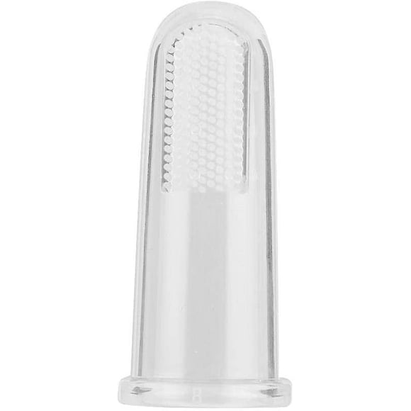 Baby Finger Toothbrush,transparent Food Grade Silicone Teeth Cleaner Oral Cavity Cleaning Brush With Storage Case For Infant Kids Toddler(6pcs-white)