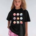 thumbnail image 4 of WEIGFI Toddler Boys Girls T-Shirts Planet Graphic Print Long Sleeve Casual Solar System Crew Neck Funny Holiday Top,Black,12-13 Years, 4 of 4