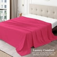 thumbnail image 3 of 400 Thread Count 100% Egyptian Cotton 3-Piece Flat Sheet (1 Flat + 2 Pillow Covers) Size Olympic-Queen Color Hot Pink Solid, 3 of 5