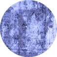 thumbnail image 1 of Ahgly Company Machine Washable Indoor Round Abstract Blue Modern Area Rugs, 5' Round, 1 of 4
