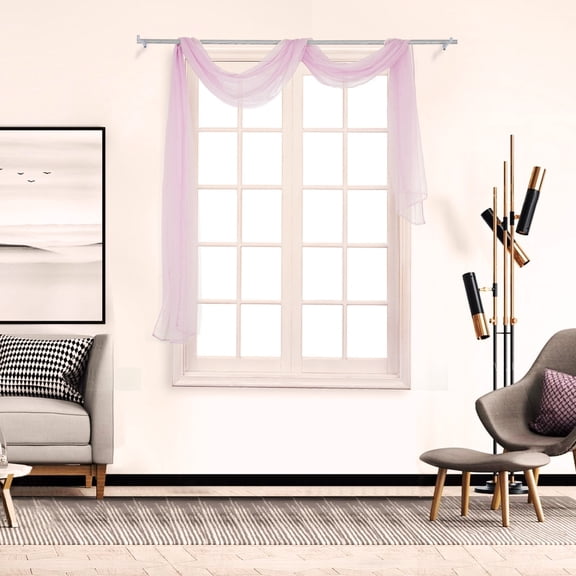 Usloyux Voile Curtain Swags And Valances, Elegant Window Pelmet Treatments With Filtered Daylight, Decorative Net Curtains For Living Room Bedroom Kitchen, Modern Home Decor For Cozy Interior Design