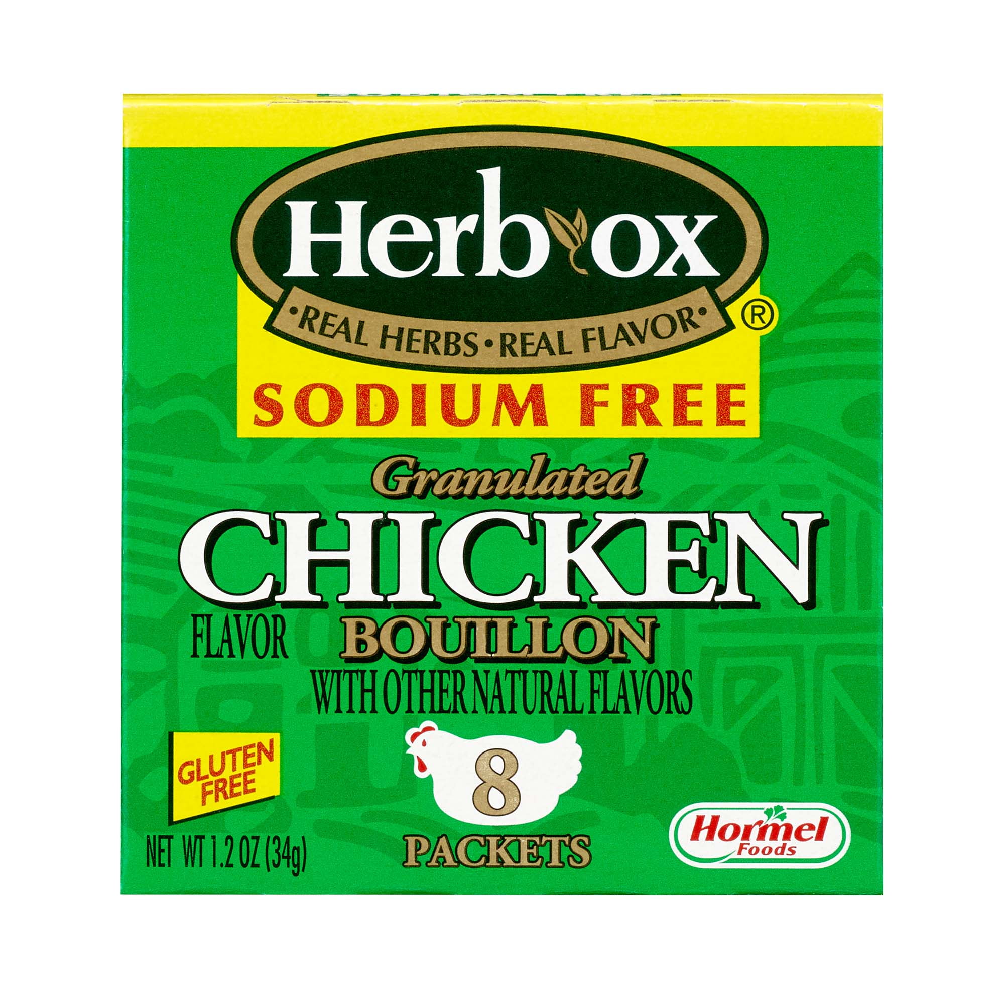 HERB-OX Sodium Free Chicken Bouillon Packets, 8 Ct, 1.2 oz