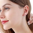 thumbnail image 4 of CZ Small Hoop Earrings Sterling Silver Cartilage Earring for Women, 4 of 5
