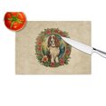 thumbnail image 4 of Welsh Springer Spaniel Christmas Flowers Glass Cutting Board 12 in x 15 in, 4 of 5