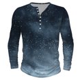 thumbnail image 4 of FAIWAD Plus Size Tops for Men Long Sleeve Button Pullover Casual Slim Comfy Basic Stretch Workout Shirts, 4 of 4
