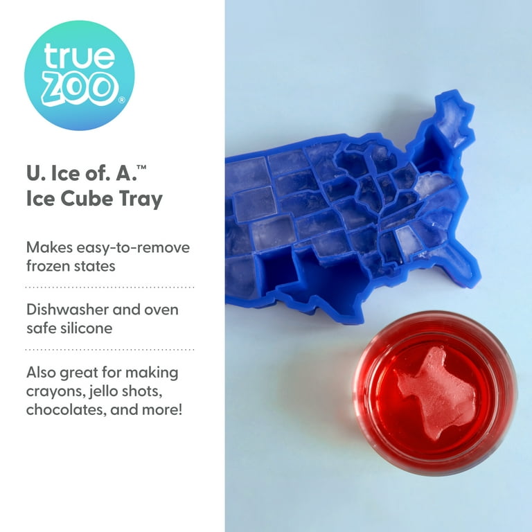 TrueZoo U Ice of A, BPA-Free Silicone Ice Cube Tray, USA Ice Mold