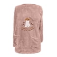 thumbnail image 4 of FcBaudy Hauts pour Femmes, Blouses et Chemises à Manches Longues et Col Rond, Chemises pour Femmes de Noël, Manteau Épais et Chaud à Manches Longues et Col Rond Imprimé avec Poche pour Femmes, 4 of 4