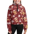 thumbnail image 5 of Chririnla Gingerbread Man Snowflake Kids Zipper Sweatshirt for Girls with Pocket Oversize Plus Size Comfy Loose Top Fall Clothes for Teens School Size 5-6, 5 of 7