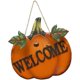 thumbnail image 1 of Durable Wooden Welcome Door Sign Home Decor Rural Style Hanging Board for Store Home Halloween Decoration, 1 of 5