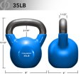 thumbnail image 4 of Philosophy Gym Vinyl Coated Cast Iron Kettlebell Weight 35 lbs - Blue, 4 of 6