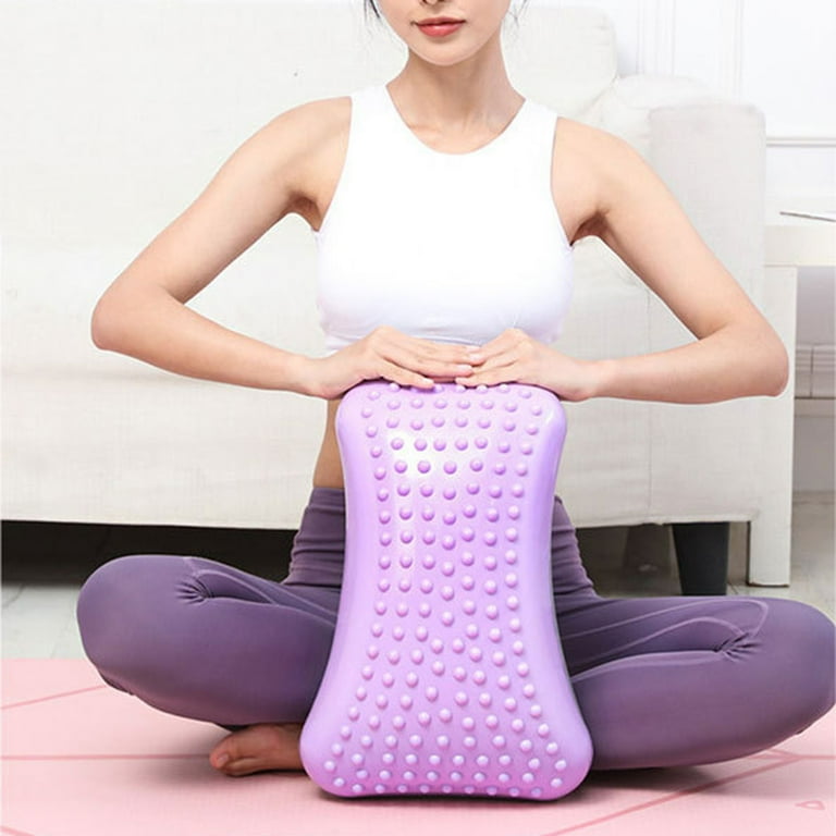 wirlsweal Lumbar Back Stretcher Inflatable Back Stretcher Lumbar Relaxer with 3d Massage Bumps Lower Upper Back Pain Relief Neck Stretcher Posture