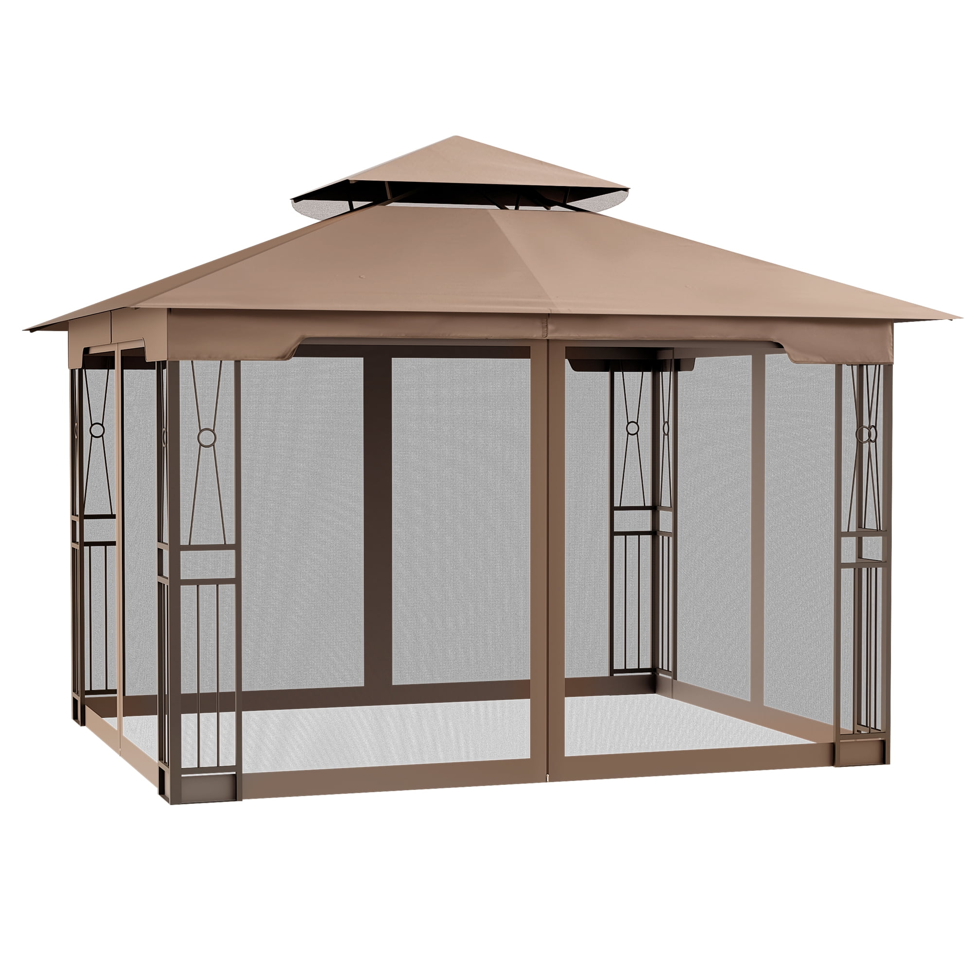 EGEIROS LIFE 12’ x 10’ Double Roof Patio Gazebo, Water- and UV-Resistant