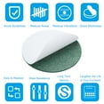 thumbnail image 4 of Uxcell 7.5 Inch Diameter Lamp Base Felt, 10Pack 2mm Thickness Adhesive Non-slip Anti-scratch Backed Felt, Dark Green, 4 of 6