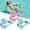 Blue + Pink + Green, variant on SOLAVERO Inflatable Pool Floats Adult, Inflatable Pool Floating Lounge Chair with Cup Holders, Handles & Ergonomic Headrest for Swimming Pool