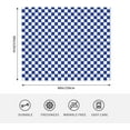 thumbnail image 6 of Throw Blanket Home Decor, Blue Checkered Blanket, Funny Thanksgiving Christmas Birthday Gifts, Soft Warm Lightweight Microfiber Plaid Flannel Blankets for Sofa Couch Bed Car Travel 60X50 Inch, 6 of 6