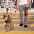 thumbnail image 3 of GHSDFBB Plutus Pet Rope Dog Leash 6ft Long,Traffic Padded Two Handle,Heavy Duty,Reflective Double Handles Lead for Control Safety Training,Leashes for Large Dogs or Medium Dogs,Dual Handles Lead, 3 of 6